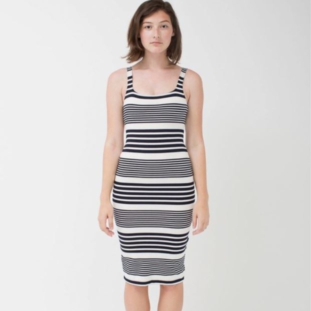 Striped Ponte Tank Dress 🖤